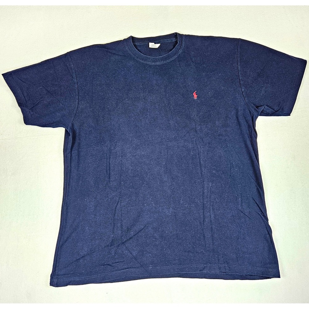 Polo Ralph Lauren Men’s Regular Fit Navy Logo Knit Cotton Crew Neck Tee XL